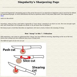 Singularity&#039;s Sharpening Page