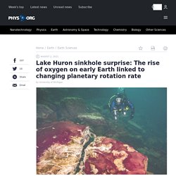 Lake Huron sinkhole surprise: The rise of oxygen on early Earth linked to changing planetary rotation rate