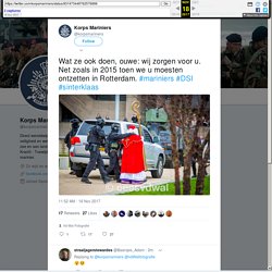 Korps Mariniers on Twitter: "Wat ze ook doen, ouwe: wij zorgen voor u. Net zoals in 2015 toen we u moesten ontzetten in Rotterdam. #mariniers #DSI #sinterklaas