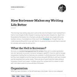Siobhan McKeown » How Scrivener Makes my Writing Life Better » Siobhan McKeown