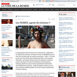 Les FEMEN, agents du sionisme ?