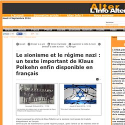 Le sionisme et le régime nazi : un texte important de Klaus Polkehn enfin disponible en français