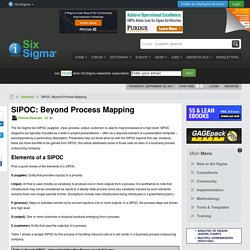 SIPOC: Beyond Process Mapping