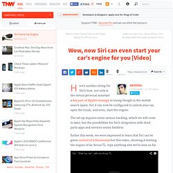 Siri Starts Car Engine