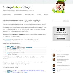 Sistema de busca em PHP e MySQL com paginação