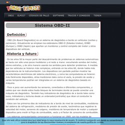 Sistema OBD2 - Historia, descripción y futuro.