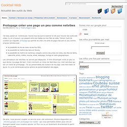 Site comme netvibes : Protopage
