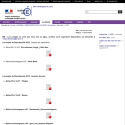 Site Interlangues Ac-Lyon - Sujets Bac => 2020