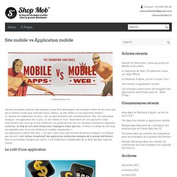 Site mobile vs Application mobile