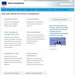 Le site web officiel de l'Union européenne