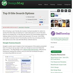 Top 10 Site Search Options - Web Design Blog – DesignM.ag