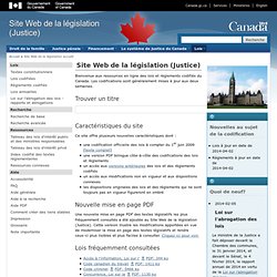 Site Web de la législation (Justice)