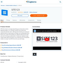 SITE123 Reviews and Pricing - 2020