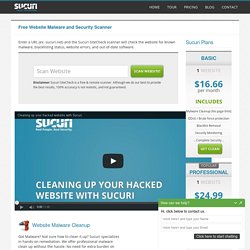 Sucuri SiteCheck - Free Website Malware Scanner