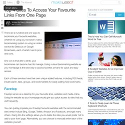 Top 4 Sites To Access Your Favourite Links From One Page