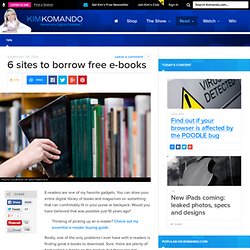 6 sites to borrow free e-books