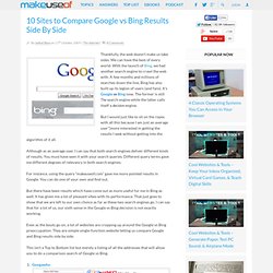 10 Sites to Compare Google vs Bing Results Side By Side