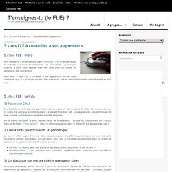 5 sites FLE à conseiller à vos apprenants -