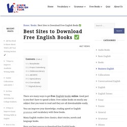 Best Sites to Download Free English Books ✅