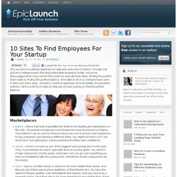 10 Sites To Find Employees For Your Startup