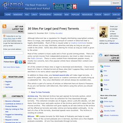 30 Sites For Legal (and Free) Torrents