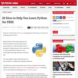 10 Sites to Help You Learn Python for FREE