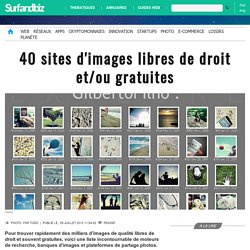 40 sites d'images libres de droit et/ou gratuites