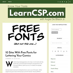 10 Sites With Free Fonts for Lettering Your Comics - Learn Clip Studio Paint