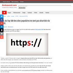 75% du Top 100 des sites populaires ne sont pas sécurisés via HTTPS