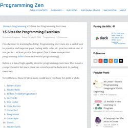 15 Sites for Programming Exercises