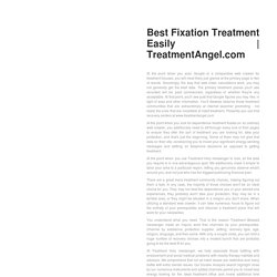 Best Fixation Treatment Easily