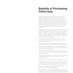 Benefits of Purchasing Feline Gear