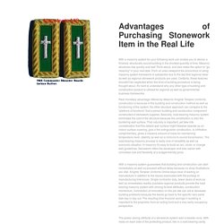 Advantages of Purchasing Stonework Item in the Real Life