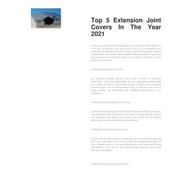 Top 5 Extension Joint Covers In The Year 2021