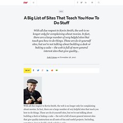 A Big List of Sites That Teach You How To Do Stuff