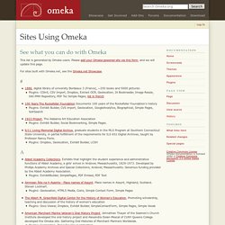 Sites Using Omeka – Codex – Omeka