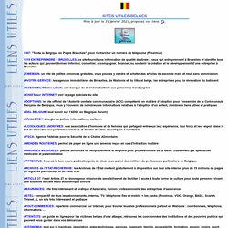 Sites utiles belges