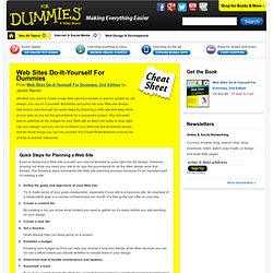 Web Sites Do-It-Yourself For Dummies Cheat Sheet