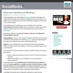 Sitios web multi-idioma en WordPress - SocialMedia