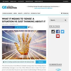 What It Means To ‘Sense’ A Situation Vs Just Thinking About It – Collective Evolution