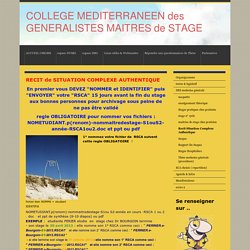 Recit Situation Complexe Authentique - collegemediterraneenmdss jimdo page!