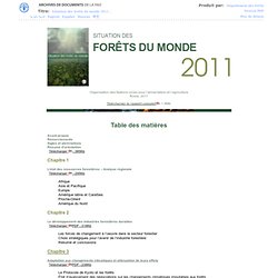 Situation des forêts du monde 2011
