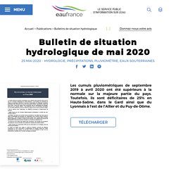 Bulletin de situation hydrologique de mai 2020
