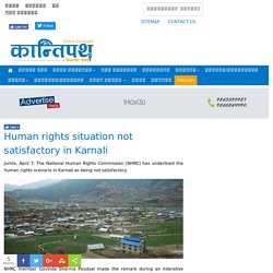 Human rights situation not satisfactory in Karnali
