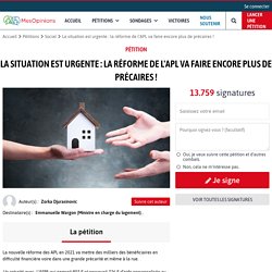 La situation est urgente : la réforme de l'APL va faire encore plus de précaires !