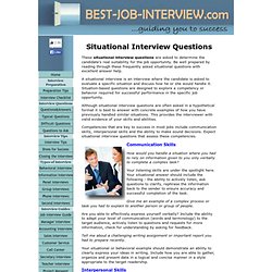 About Situational Interview Questions