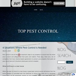 4 Situations Where Pest Control is Needed