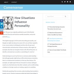 How Situations Influence Personality