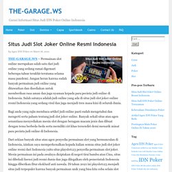 Situs Judi Slot Joker Online Resmi Indonesia