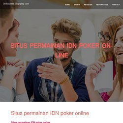 Situs permainan IDN poker online